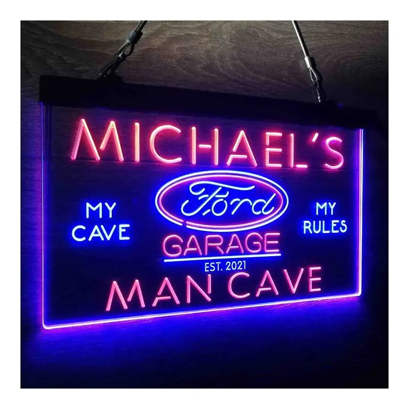 Custom Ford Garage Car Home Bar Neon LED Sign Ford Car Garage Dual Color LED Neon Light Mechanic Gift For Men Workshop Sign
Custom Ford Garage Car Home Bar Neon LED Sign Ford Car Garage Dual Color LED Neon Light Mechanic Gift For Men Workshop Sign