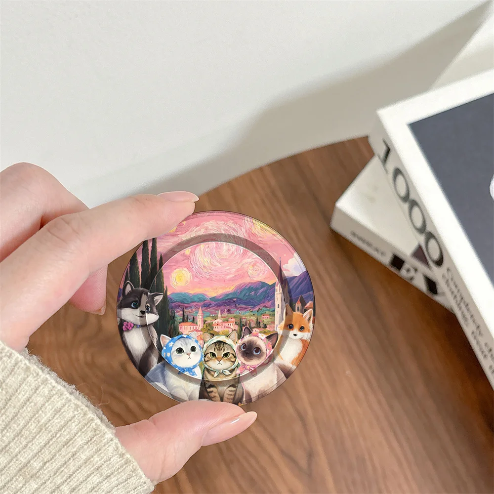 Kawaii Van Gogh Starry Sky Town Cute Cats Dog Fox Print MagSafe Telescopic Magnetic Phone Stand Adjustable Bracket For All Magne
Kawaii Van Gogh Starry Sky Town Cute Cats Dog Fox Print MagSafe Telescopic Magnetic Phone Stand Adjustable Bracket For All Magne