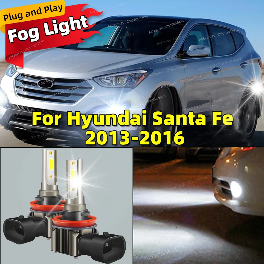 2Pcs Front Fog Light LED Bulb 15000LM Fog Lamp 6000K For Hyundai Santa Fe 2013 2014 2015 2016 Plug and Play Accessories
2Pcs Front Fog Light LED Bulb 15000LM Fog Lamp 6000K For Hyundai Santa Fe 2013 2014 2015 2016 Plug and Play Accessories
