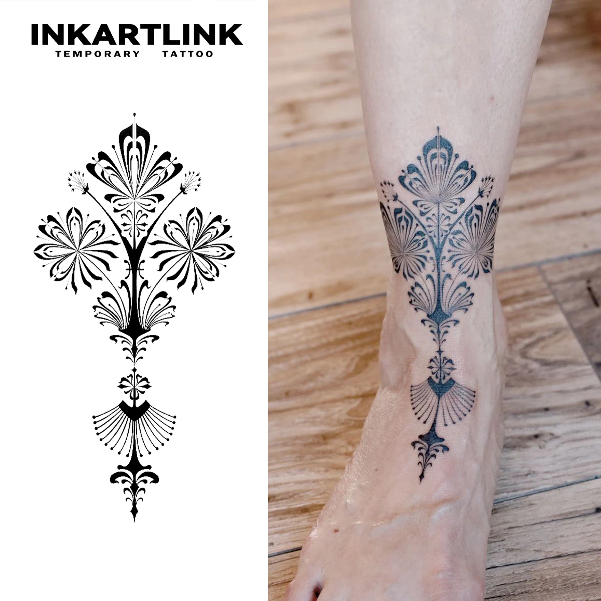 Vector Floral Temporary Tattoo,Lasts To 15 Days New Technology Magic Waterproof Semi Permanent Sticker.
Vector Floral Temporary Tattoo,Lasts To 15 Days New Technology Magic Waterproof Semi Permanent Sticker.