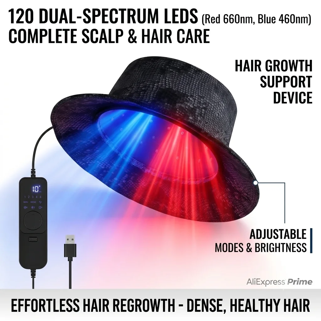 Red Light Therapy Hat Laser Cap for Hair Growth 120 LEDs Anti Hair Loss Products LLLT Scalp Care Treatment Hat Hair Regrowth Device Women Men Thinning Hair Treatment Infrared Light Therapy Cap Hair Massager Growth Helmet Head Care Equipment 3 Modes
Red Light Therapy Hat Laser Cap for Hair Growth 120 LEDs Anti Hair Loss Products LLLT Scalp Care Treatment Hat Hair Regrowth Device Women Men Thinning Hair Treatment Infrared Light Therapy Cap Hair Massager Growth Helmet Head Care Equipment 3 Modes
