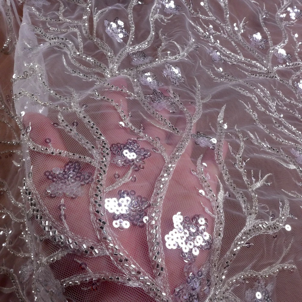 HelluyerDC Серебристая ткань цвета слоновой кости с бисером, кружевная ткань с узором в одну сторону ветки для моды, свадьбы, вечера, танцевального платья во дворе
HelluyerDC Серебристая ткань цвета слоновой кости с бисером, кружевная ткань с узором в одну сторону ветки для моды, свадьбы, вечера, танцевального платья во дворе