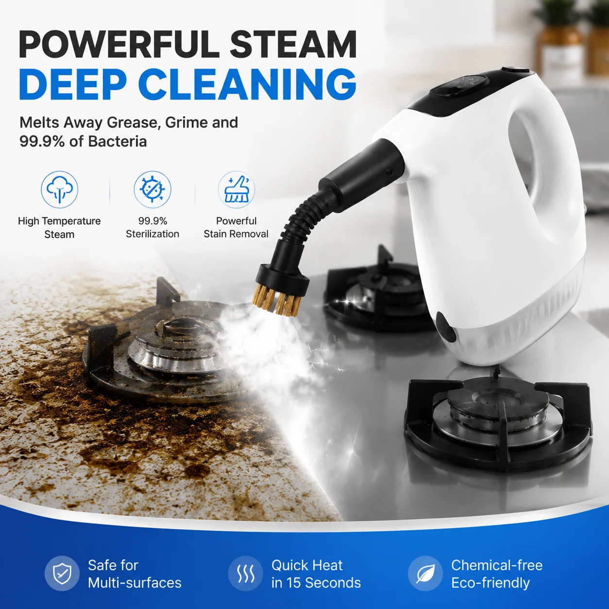 Electric Steam Cleaner High-Power Multifunctional Handheld Steam Mop for Household Use 8in1 High-temperature Steam Cleaner
Electric Steam Cleaner High-Power Multifunctional Handheld Steam Mop for Household Use 8in1 High-temperature Steam Cleaner