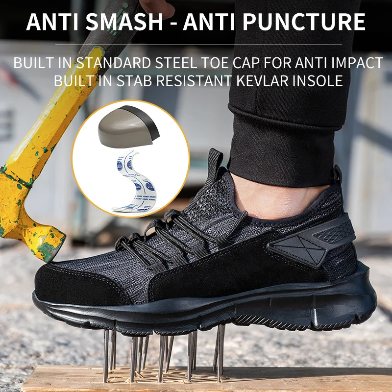 Steel head four seasons models lightweight anti-smash anti-stabbing safety shoes men's wear-resistant breathable work shoes
Steel head four seasons models lightweight anti-smash anti-stabbing safety shoes men's wear-resistant breathable work shoes