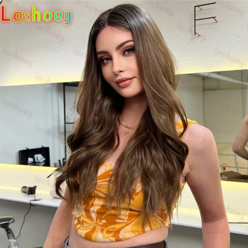 Long Brown Lace Front Wig Baby Hair Women Lace Wig Natural High Density Wavy Cosplay Wig Humen Hair WIG natrual Hair Wigs
Long Brown Lace Front Wig Baby Hair Women Lace Wig Natural High Density Wavy Cosplay Wig Humen Hair WIG natrual Hair Wigs