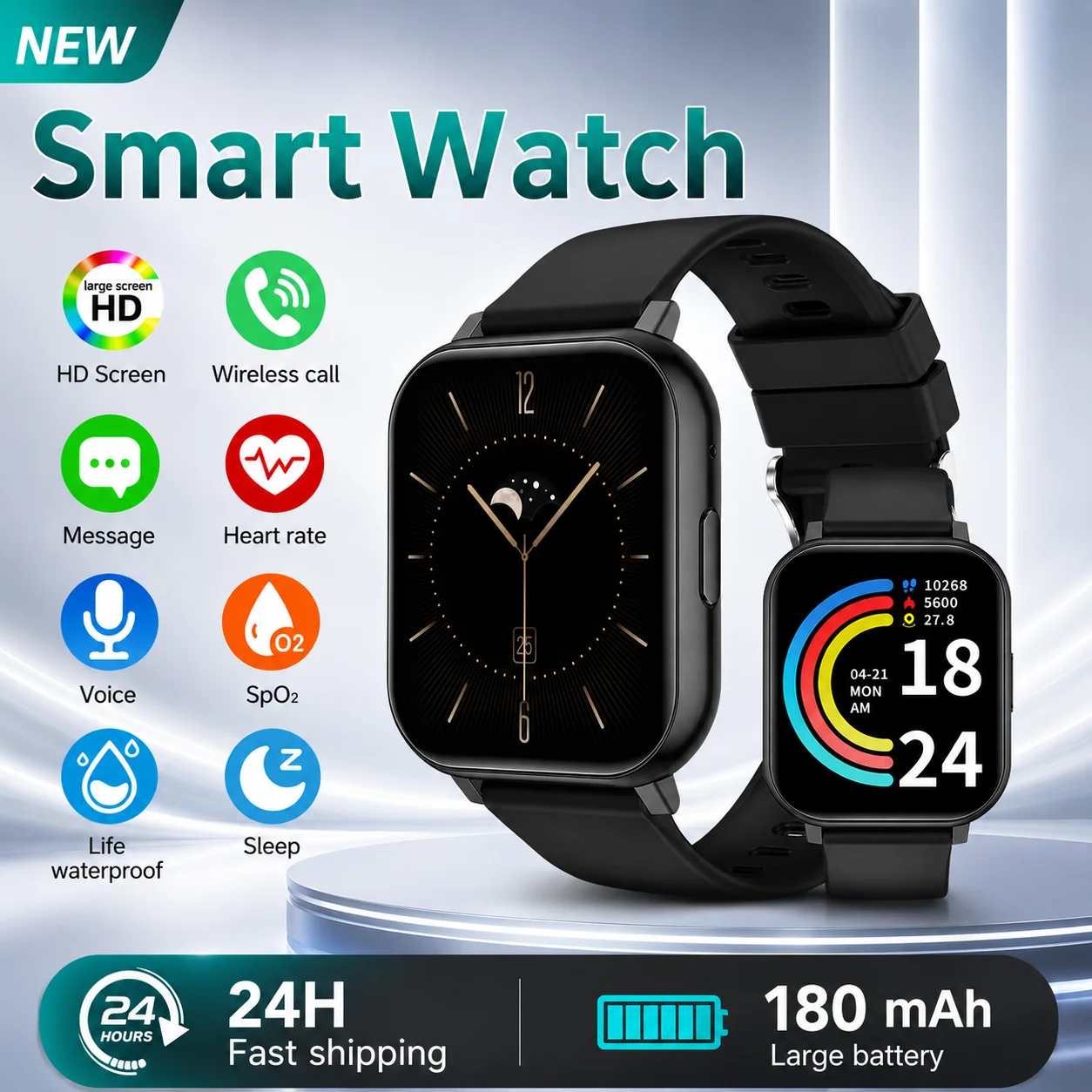Original LIGE Fashion Smart Watch 1.83" HD IPS Screen Life Waterproof Multi-Sports Modes Wireless Call smart watch for men women
Original LIGE Fashion Smart Watch 1.83" HD IPS Screen Life Waterproof Multi-Sports Modes Wireless Call smart watch for men women