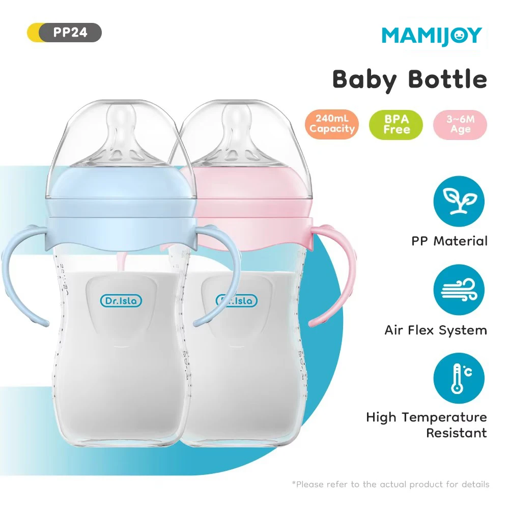 MAMIJOY 240ML Baby Bottle With Handle Anti-bloating&Anti-drop Clear Scale Feeding Milk Bottle Newborn Baby Bottle BPA-FREE PP24
MAMIJOY 240ML Baby Bottle With Handle Anti-bloating&Anti-drop Clear Scale Feeding Milk Bottle Newborn Baby Bottle BPA-FREE PP24