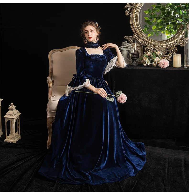 Victorian Blue/red evening dress medieval french court gown victorian gothic ball gown bridal dress vampire gown
Victorian Blue/red evening dress medieval french court gown victorian gothic ball gown bridal dress vampire gown