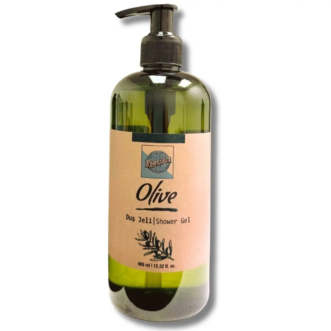 Roomsium Olive Shower Gel - 400ml Refillable Dispenser Pump Bottle with Natural Olive Oil
Roomsium Olive Shower Gel - 400ml Refillable Dispenser Pump Bottle with Natural Olive Oil