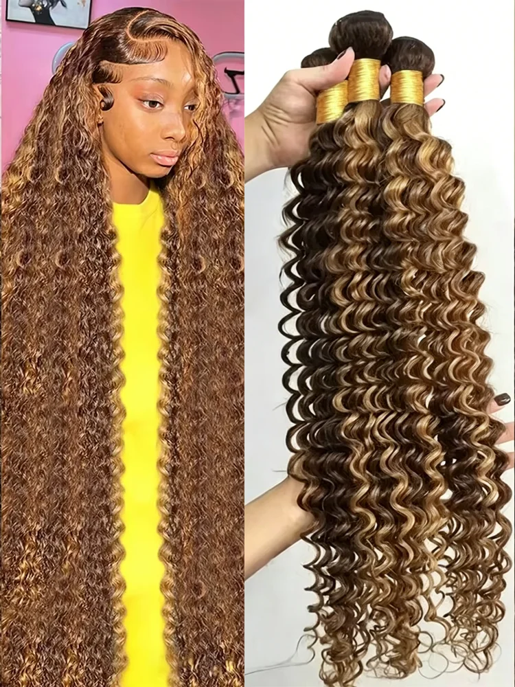 Highlight #P4/27 Deep Wave Human Hair Bundles Honey Brown Curly Hair Weaves 3 Bundle Deals Virgin Hair Extension for Ponytails
Highlight #P4/27 Deep Wave Human Hair Bundles Honey Brown Curly Hair Weaves 3 Bundle Deals Virgin Hair Extension for Ponytails