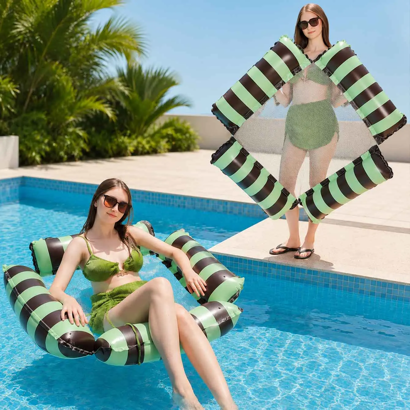 4-in-1 Inflatable Pool Floats Water Hammock, Multi-Purpose Pool Rafts Bed, Floating Bed Lounge Chair for Swimming Pool
4-in-1 Inflatable Pool Floats Water Hammock, Multi-Purpose Pool Rafts Bed, Floating Bed Lounge Chair for Swimming Pool
