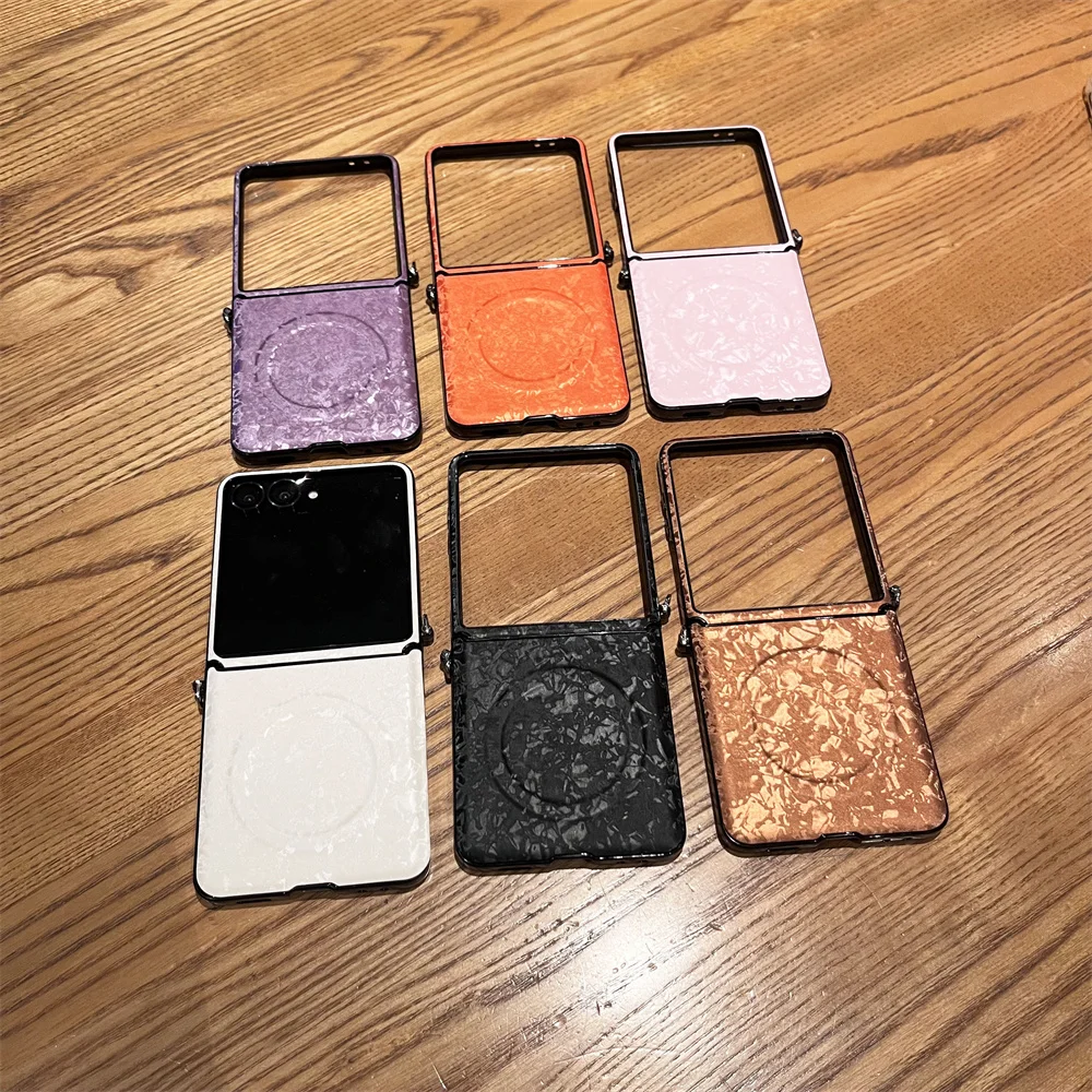 Luxury Leather Magnetic Phone case for Samsung Galaxy Z Flip6 7 FE Flip7 Flip5 6 7 Cover Glitter Shell Pattern Protection Cases
Luxury Leather Magnetic Phone case for Samsung Galaxy Z Flip6 7 FE Flip7 Flip5 6 7 Cover Glitter Shell Pattern Protection Cases