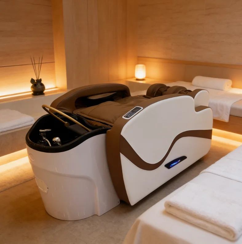 Multifunctional hair massage bed, head care equipment, with water circulation function, furniture for spa centers, barber shops
Multifunctional hair massage bed, head care equipment, with water circulation function, furniture for spa centers, barber shops