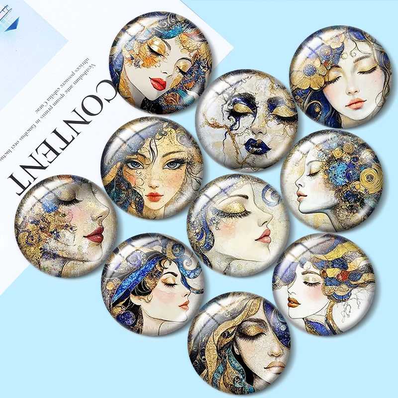 Blue & Gold Glitter Glitzy Woman 10pcs 12mm/18mm/20mm/25mm Round photo glass cabochon demo flat back Making findings
Blue & Gold Glitter Glitzy Woman 10pcs 12mm/18mm/20mm/25mm Round photo glass cabochon demo flat back Making findings