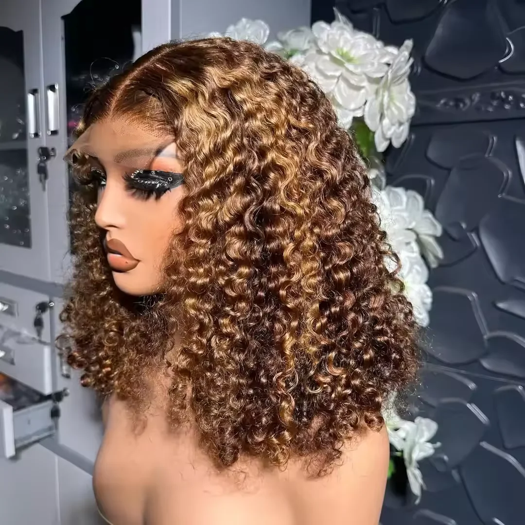 4/27 Highlight Water Wave 13x4 Transparent Lace Frontal Human Hair Wig Ombre Blonde Piano Colored Short Curly Wigs 200% Bob Wig
4/27 Highlight Water Wave 13x4 Transparent Lace Frontal Human Hair Wig Ombre Blonde Piano Colored Short Curly Wigs 200% Bob Wig
