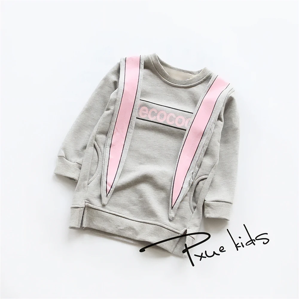 Spring/autumn Baby Girls Rabbit Sweatshirt Loose Long Sleeve Tops Fashion Cartoon Children Hoodies Crewneck Pullovers
Spring/autumn Baby Girls Rabbit Sweatshirt Loose Long Sleeve Tops Fashion Cartoon Children Hoodies Crewneck Pullovers