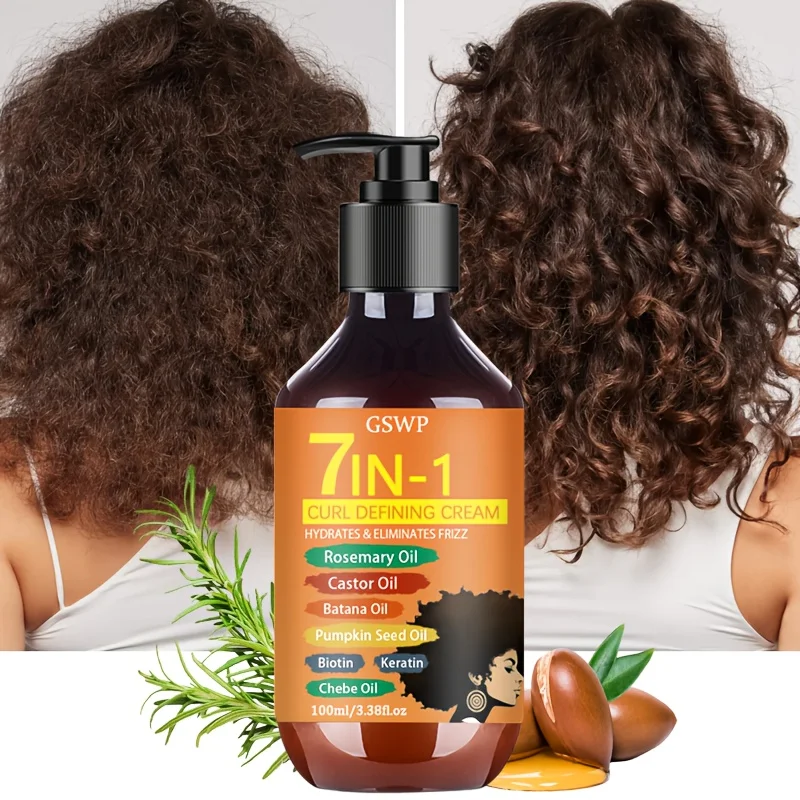 GSWP 7-in-1 Curl-Defining Cream, moisturizing styling cream, for black curly hair, Latin curly hair,create curly hair.100/200ML
GSWP 7-in-1 Curl-Defining Cream, moisturizing styling cream, for black curly hair, Latin curly hair,create curly hair.100/200ML