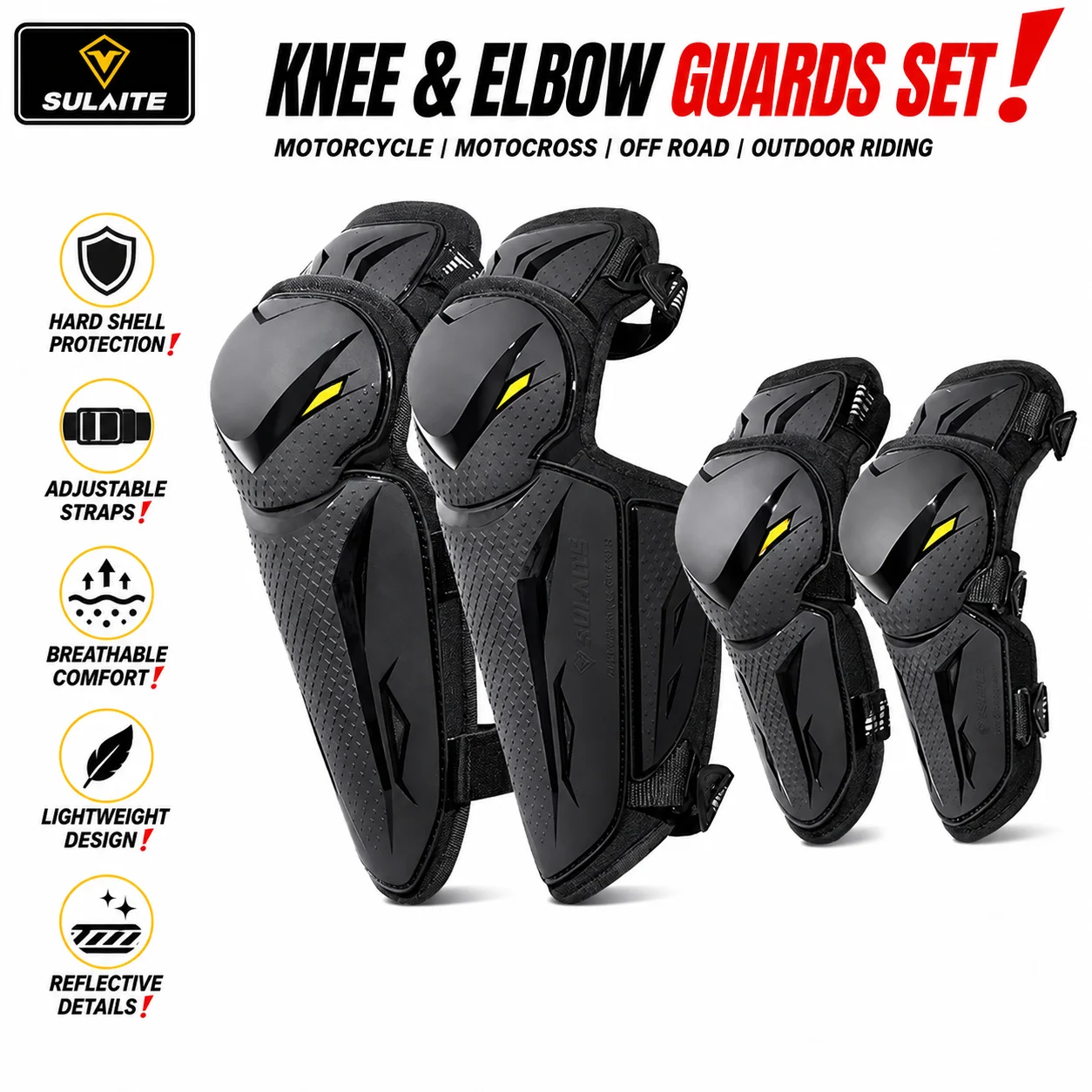 SULAITE Mtb Knee Pads Motorcycle Knee Elbow Pads мотокросс Racing Off-road Riding Drop Protective Gear Rodilleras De Trabajo
SULAITE Mtb Knee Pads Motorcycle Knee Elbow Pads мотокросс Racing Off-road Riding Drop Protective Gear Rodilleras De Trabajo