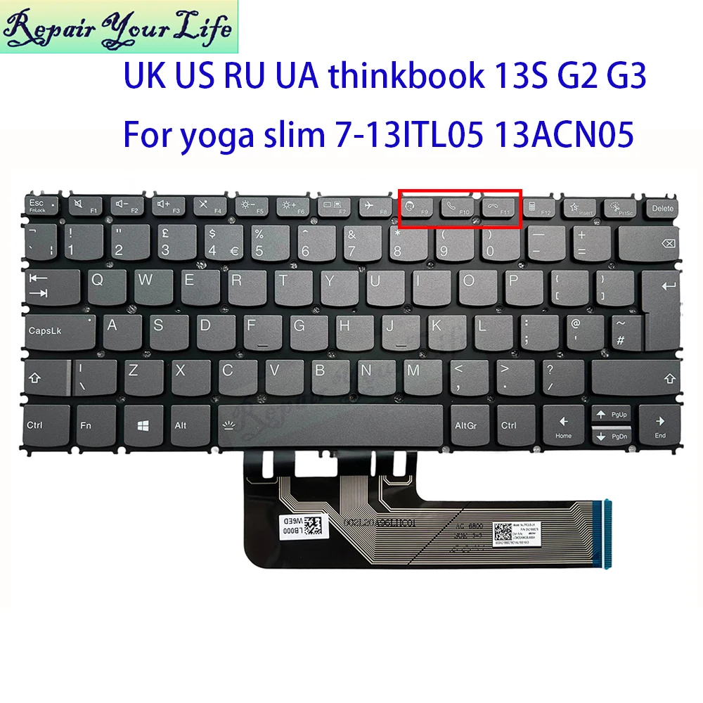 UA UK US Русская клавиатура с подсветкой для Lenovo ThinkBook 13s G2 ITL ARE G3 ACN 13x ITG Yoga Slim 7-13ACN05 13ITL05 LCM20A9 PR2UB
UA UK US Русская клавиатура с подсветкой для Lenovo ThinkBook 13s G2 ITL ARE G3 ACN 13x ITG Yoga Slim 7-13ACN05 13ITL05 LCM20A9 PR2UB