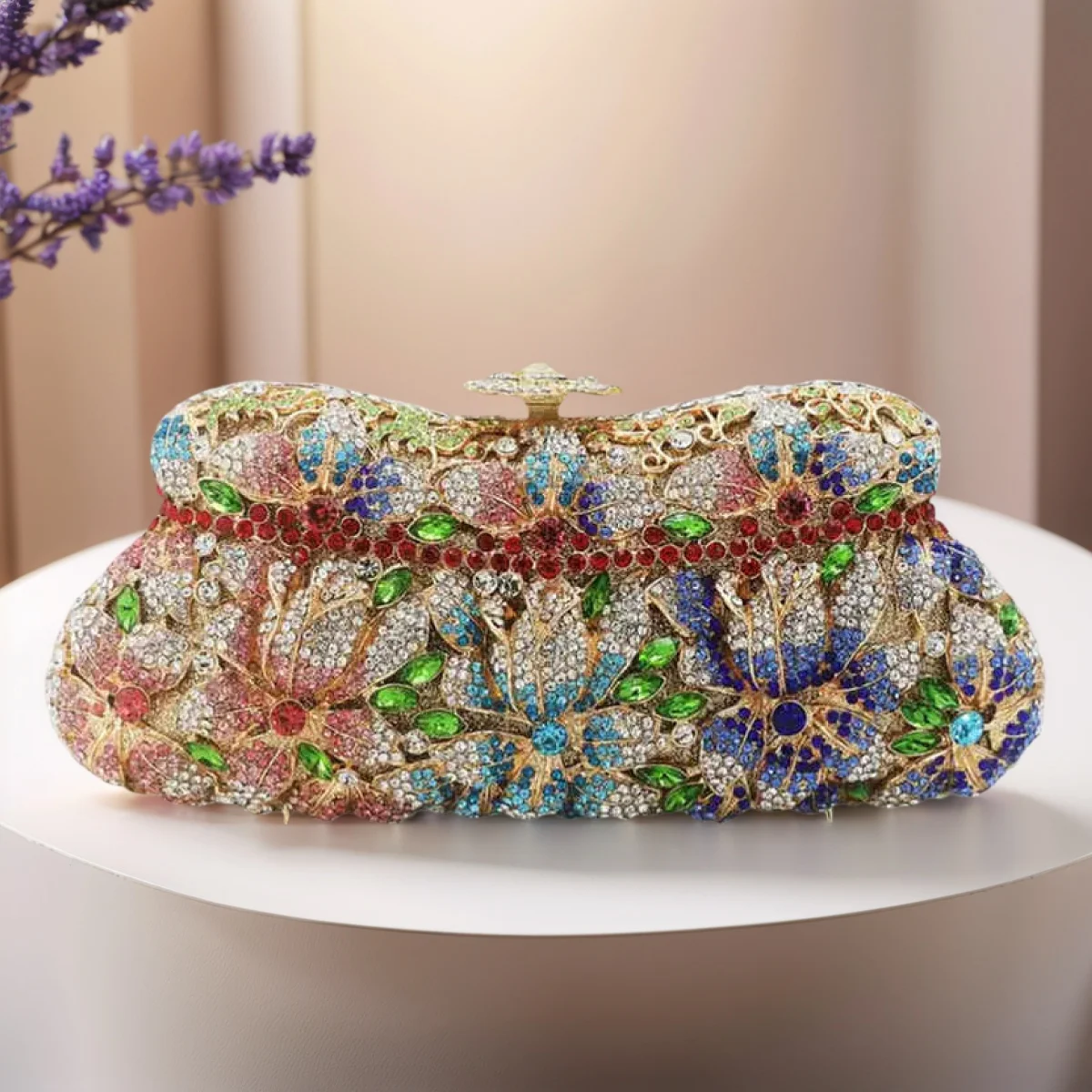 Glitter Floral Crystal Evening Clutch for Women Elegant Rhinestone Diamond Purse Bridal Wedding Handbag for Prom Party
Glitter Floral Crystal Evening Clutch for Women Elegant Rhinestone Diamond Purse Bridal Wedding Handbag for Prom Party