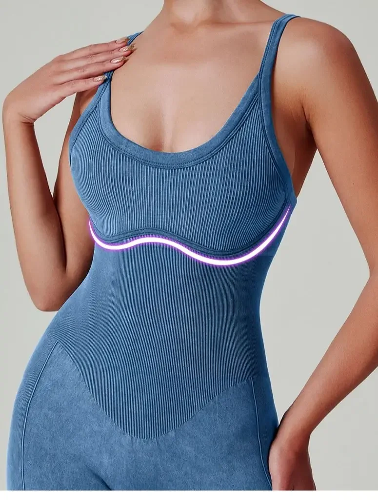 Women's Washed Yoga Bodysuit High Waisted Seamless 4-Way Stretch Workout Activewear Breathable Quick-Dry Lounge Jumpsuit
Women's Washed Yoga Bodysuit High Waisted Seamless 4-Way Stretch Workout Activewear Breathable Quick-Dry Lounge Jumpsuit