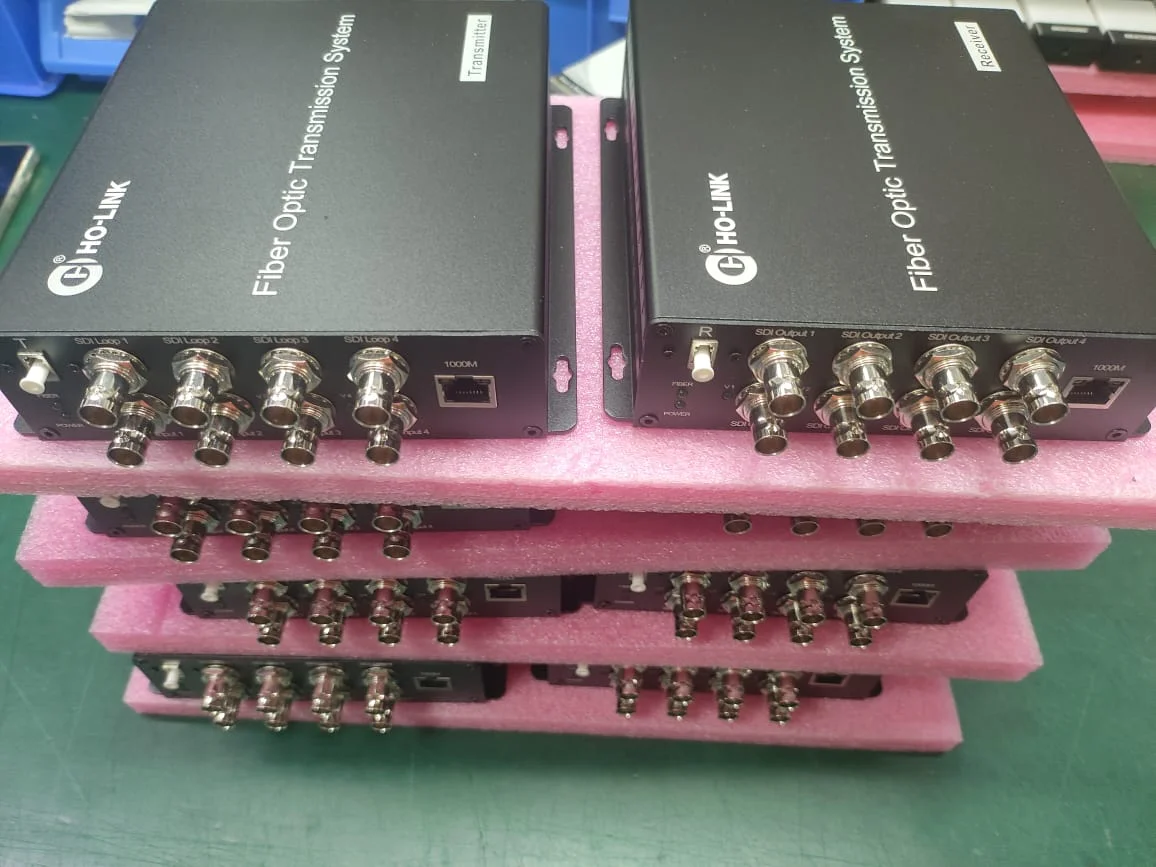 4 channel of 12G-SDI video in 4K60HZ and 1port 10/100/1000Mbps Ethernet lc fiber optic transmitter receiver converter extender
4 channel of 12G-SDI video in 4K60HZ and 1port 10/100/1000Mbps Ethernet lc fiber optic transmitter receiver converter extender