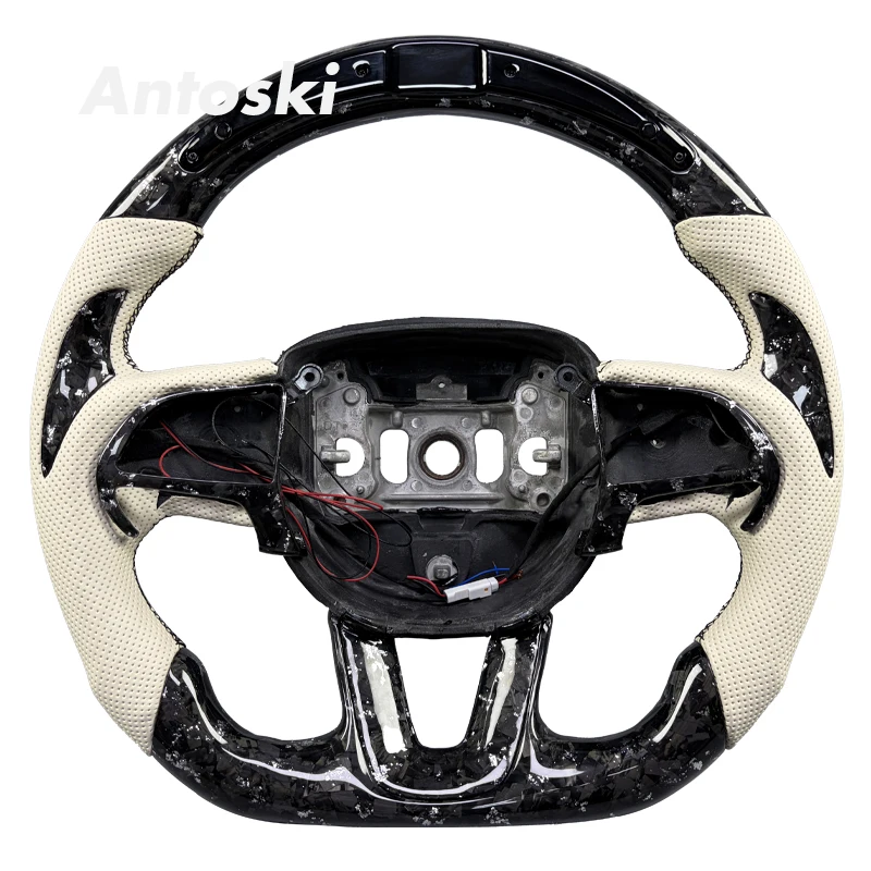 Sport Style Custom Khaki Color Leather Forging Carbon Fiber Steering Wheel for Dodge Charger Challenger SRT with Smart LED
Sport Style Custom Khaki Color Leather Forging Carbon Fiber Steering Wheel for Dodge Charger Challenger SRT with Smart LED