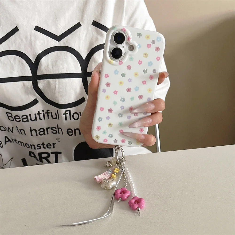 Ins Cute Little Flower Silicone Phone Case For iPhone 15 Pro Max 16 17 16 Pro 17 Pro Cover With Charm Cute Shockproof Funda Capa
Ins Cute Little Flower Silicone Phone Case For iPhone 15 Pro Max 16 17 16 Pro 17 Pro Cover With Charm Cute Shockproof Funda Capa