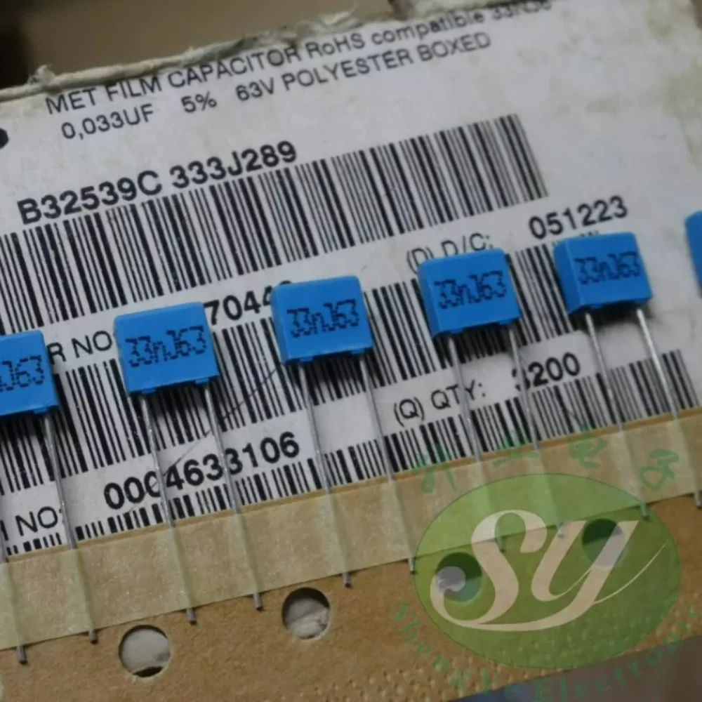 20pcs/lot EPCOS 0.033uf 63v 33nf 333J Brand New 5mm Film Capacitor B32529C333J
20pcs/lot EPCOS 0.033uf 63v 33nf 333J Brand New 5mm Film Capacitor B32529C333J