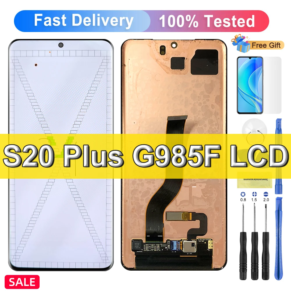 Сенсорный экран 6,7 дюйма S20 + AMOLED с точкой, для Samsung Galaxy S20 Plus, ЖК-дисплей 5G G986B/DS G986F, сменный дигитайзер
Сенсорный экран 6,7 дюйма S20 + AMOLED с точкой, для Samsung Galaxy S20 Plus, ЖК-дисплей 5G G986B/DS G986F, сменный дигитайзер