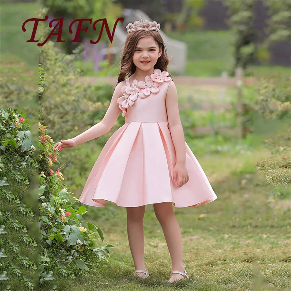 TAFN Pink Children Flower Girl Dresses For Birthday Wedding Prom Gown Oblique Shoulder Flower Girl Princess Dress Customized
TAFN Pink Children Flower Girl Dresses For Birthday Wedding Prom Gown Oblique Shoulder Flower Girl Princess Dress Customized
