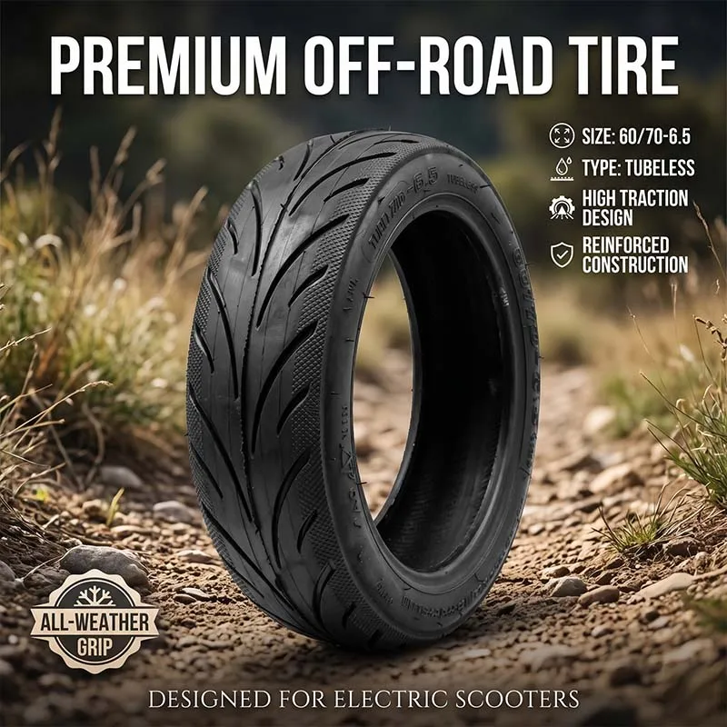 60/70-6.5 Tubeless Vacuum Tire For Zero 10X Kaabo Mantis High Grip Durable All Weather E-Scooter Replacement Tyre 10 Inch
60/70-6.5 Tubeless Vacuum Tire For Zero 10X Kaabo Mantis High Grip Durable All Weather E-Scooter Replacement Tyre 10 Inch