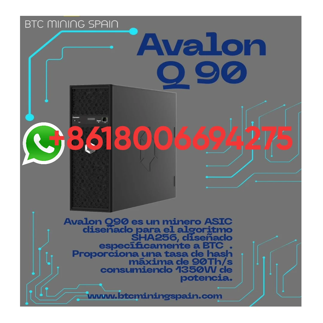 B. PERFECT CANAAN AVALON Q 90Th/s 1674W SHA256 Bitcoin Miner
B. PERFECT CANAAN AVALON Q 90Th/s 1674W SHA256 Bitcoin Miner