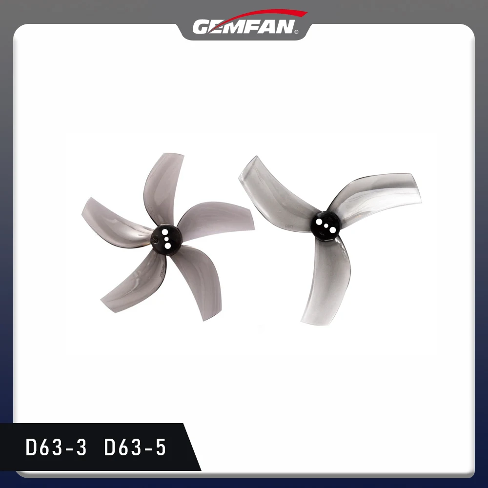 Gemfan D63 Propeller 3-blade/5-blade Props 4pcs/bag for 2.5inch Cinewhoop FPV Drone Racing Freestyle Cinematic
Gemfan D63 Propeller 3-blade/5-blade Props 4pcs/bag for 2.5inch Cinewhoop FPV Drone Racing Freestyle Cinematic