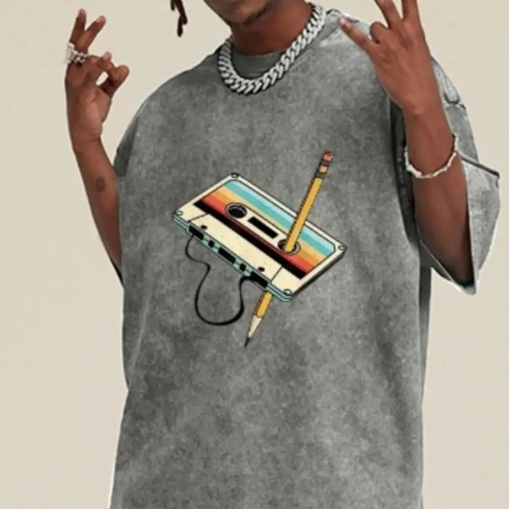 Trend Brand Same Style Men's Pure Cotton Washed Short Sleeve T-Shirt Streetwear Y2K Print Loose Top Heavyweight Fabric Breathabl
Trend Brand Same Style Men's Pure Cotton Washed Short Sleeve T-Shirt Streetwear Y2K Print Loose Top Heavyweight Fabric Breathabl