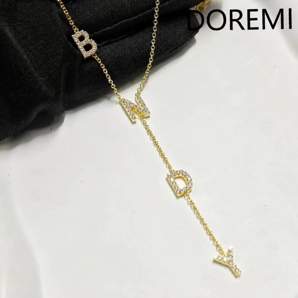 DOREMI Personalized 9mm Crystal Letters Choker Thin Chain Initial Letter Colorful Cz Letters Necklace for Women
DOREMI Personalized 9mm Crystal Letters Choker Thin Chain Initial Letter Colorful Cz Letters Necklace for Women