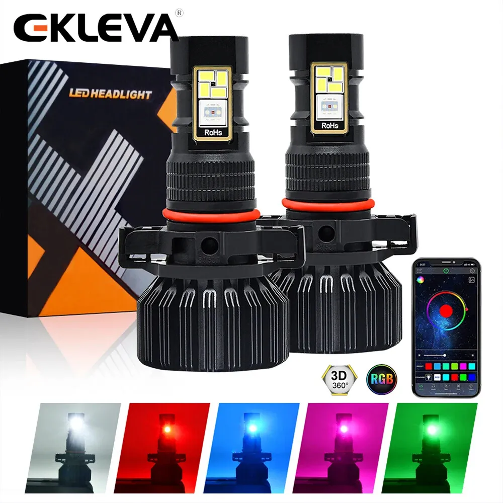 EKLEVA Multifunction RGB LED Fog Light Bulb H8/H9/H10/9005/9006/5202 Driving Lamp 12V 5370 LED 15000LM For APP control LED
EKLEVA Multifunction RGB LED Fog Light Bulb H8/H9/H10/9005/9006/5202 Driving Lamp 12V 5370 LED 15000LM For APP control LED