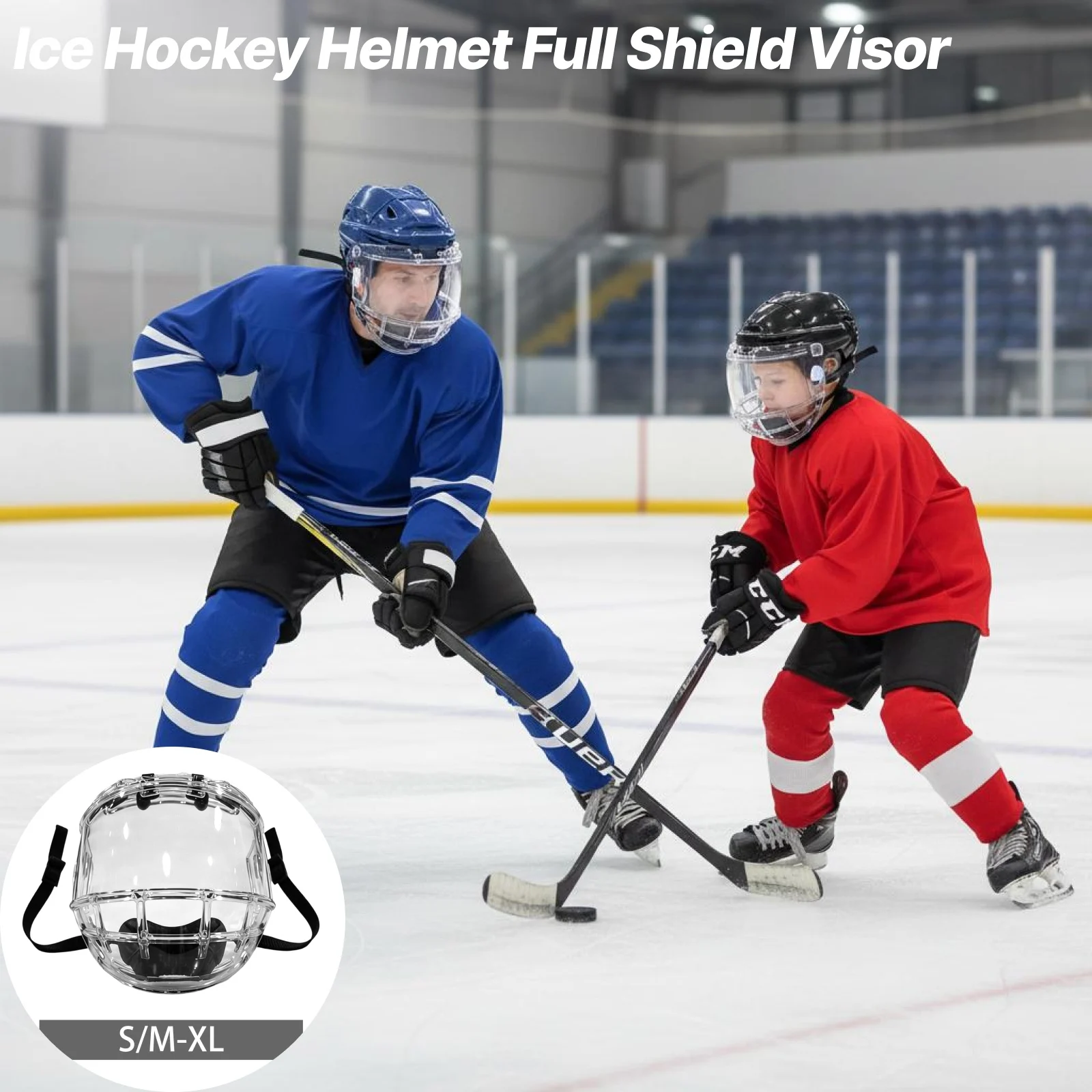 Premium Ice Hockey Helmet Full Face Visor Durable Anti Scratch Anti Fog Full Face Protection Visor for Ice Hockey Roller Hockey
Premium Ice Hockey Helmet Full Face Visor Durable Anti Scratch Anti Fog Full Face Protection Visor for Ice Hockey Roller Hockey