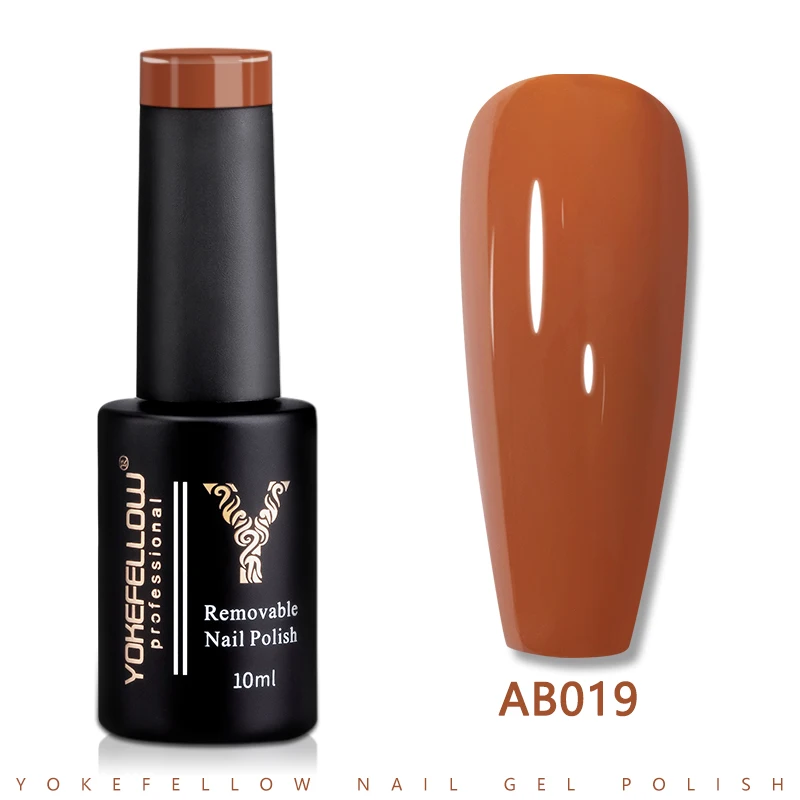 YOKEFELLOW UV LED Gel Nail Polish Orange Brown AB019 10ML Professional Semi-permanent Gel Varnishes for Nails
YOKEFELLOW UV LED Gel Nail Polish Orange Brown AB019 10ML Professional Semi-permanent Gel Varnishes for Nails