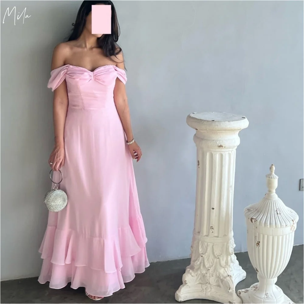 Mila Pink Sweetheart Neck A-line Party Dresses Zip Chiffon Evening Dresses Ctue Cascading Ruffle Customized Prom Dresses
Mila Pink Sweetheart Neck A-line Party Dresses Zip Chiffon Evening Dresses Ctue Cascading Ruffle Customized Prom Dresses