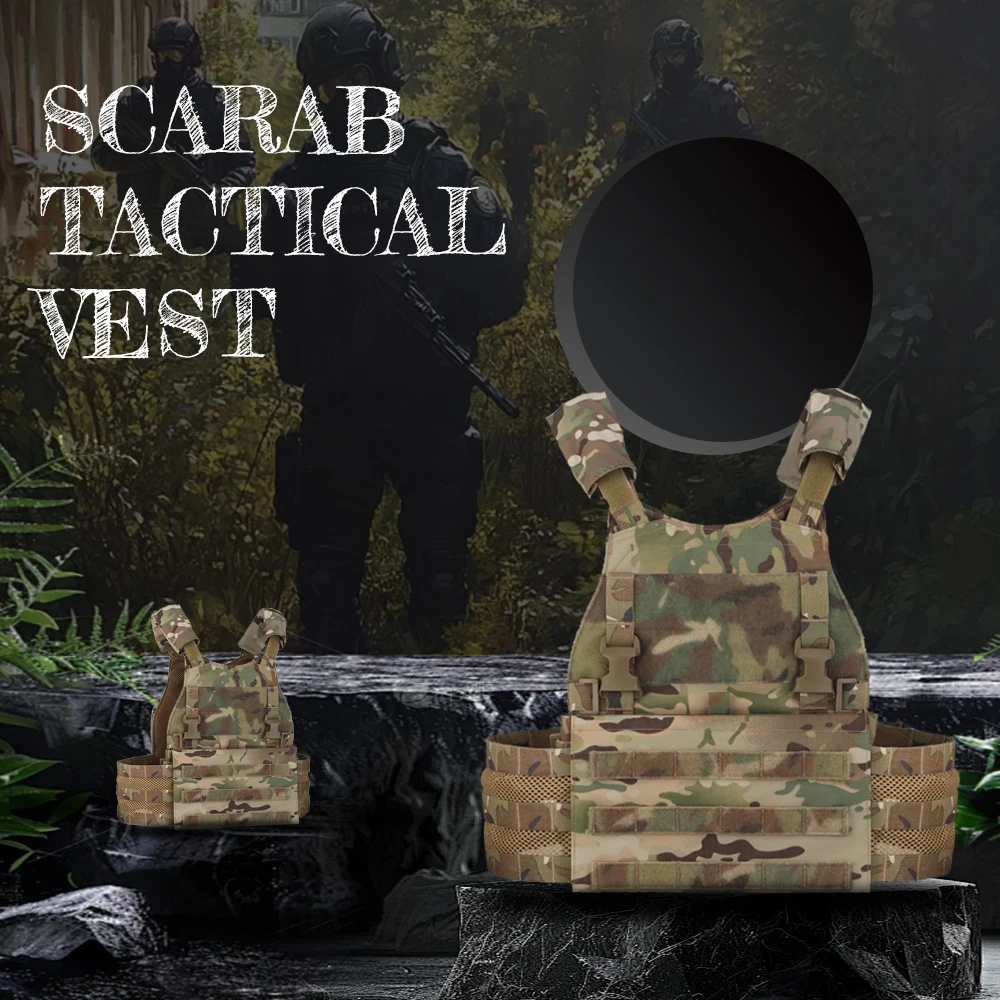 Scarab Multifunction Tactical Vest with Backplate Storage Airsoft Hunting Protective Molle Combat Outdoor Sports Camouflage Vest
Scarab Multifunction Tactical Vest with Backplate Storage Airsoft Hunting Protective Molle Combat Outdoor Sports Camouflage Vest
