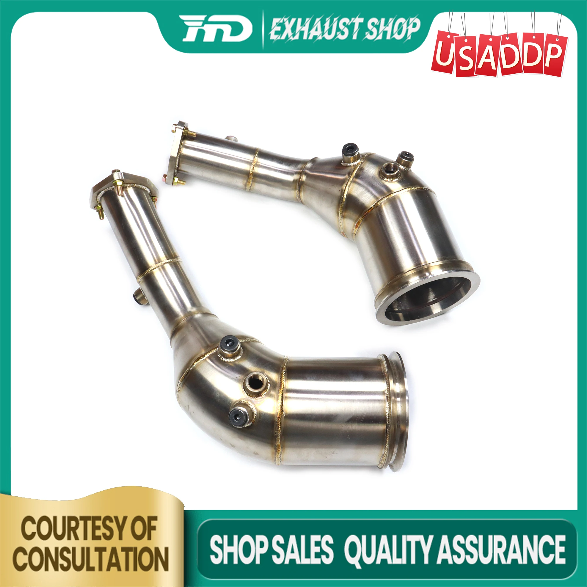Exhaust system Downpipe for Audi RS6 RS7 C8 Enlarged diameter for smoother gas flow without Heat shield SS304
Exhaust system Downpipe for Audi RS6 RS7 C8 Enlarged diameter for smoother gas flow without Heat shield SS304