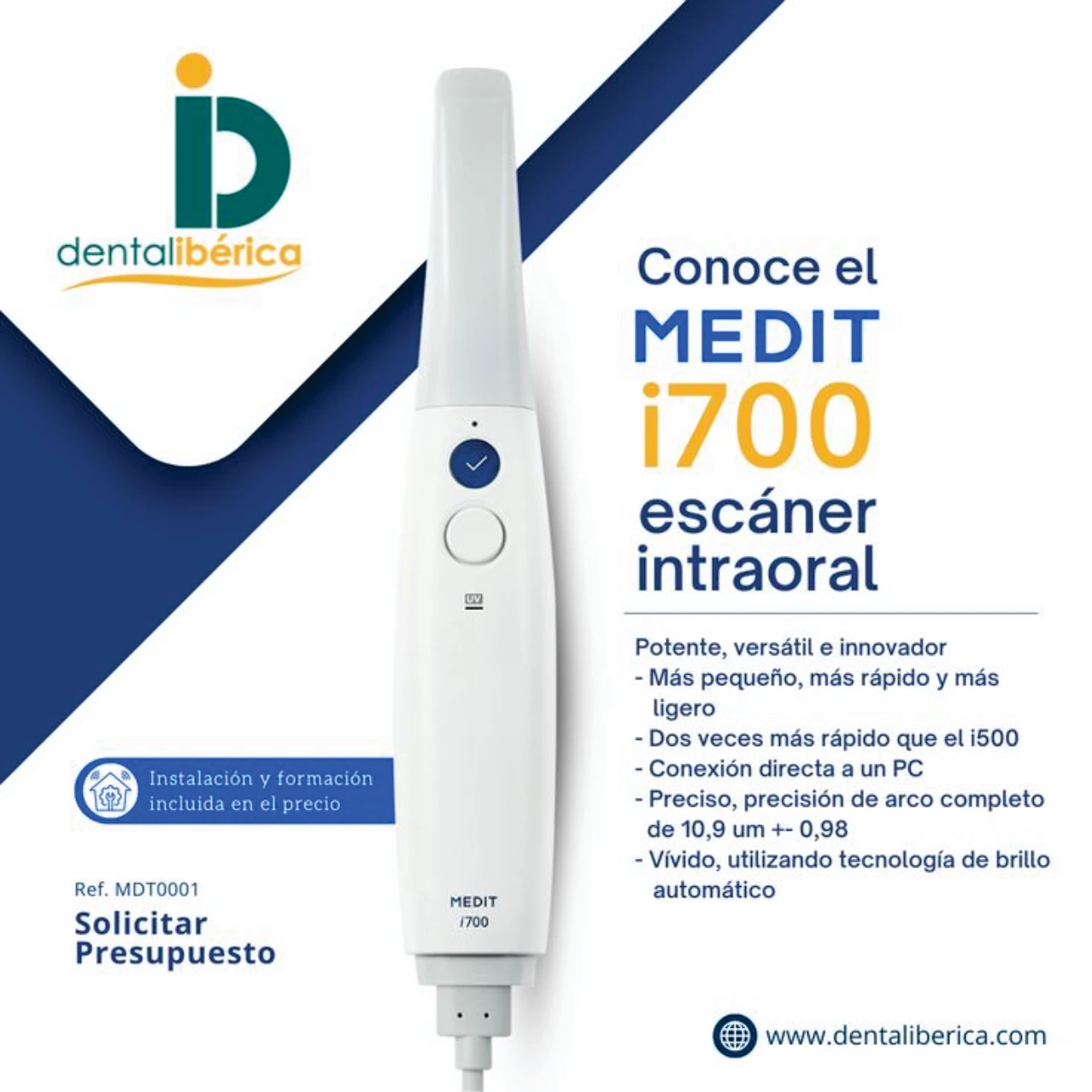 SH | One-year Warranty - Precision Redefined MEDIT I700 Intraoral Scanner with UV-C LED for Dentistry or Intraoral Industry
SH | One-year Warranty - Precision Redefined MEDIT I700 Intraoral Scanner with UV-C LED for Dentistry or Intraoral Industry