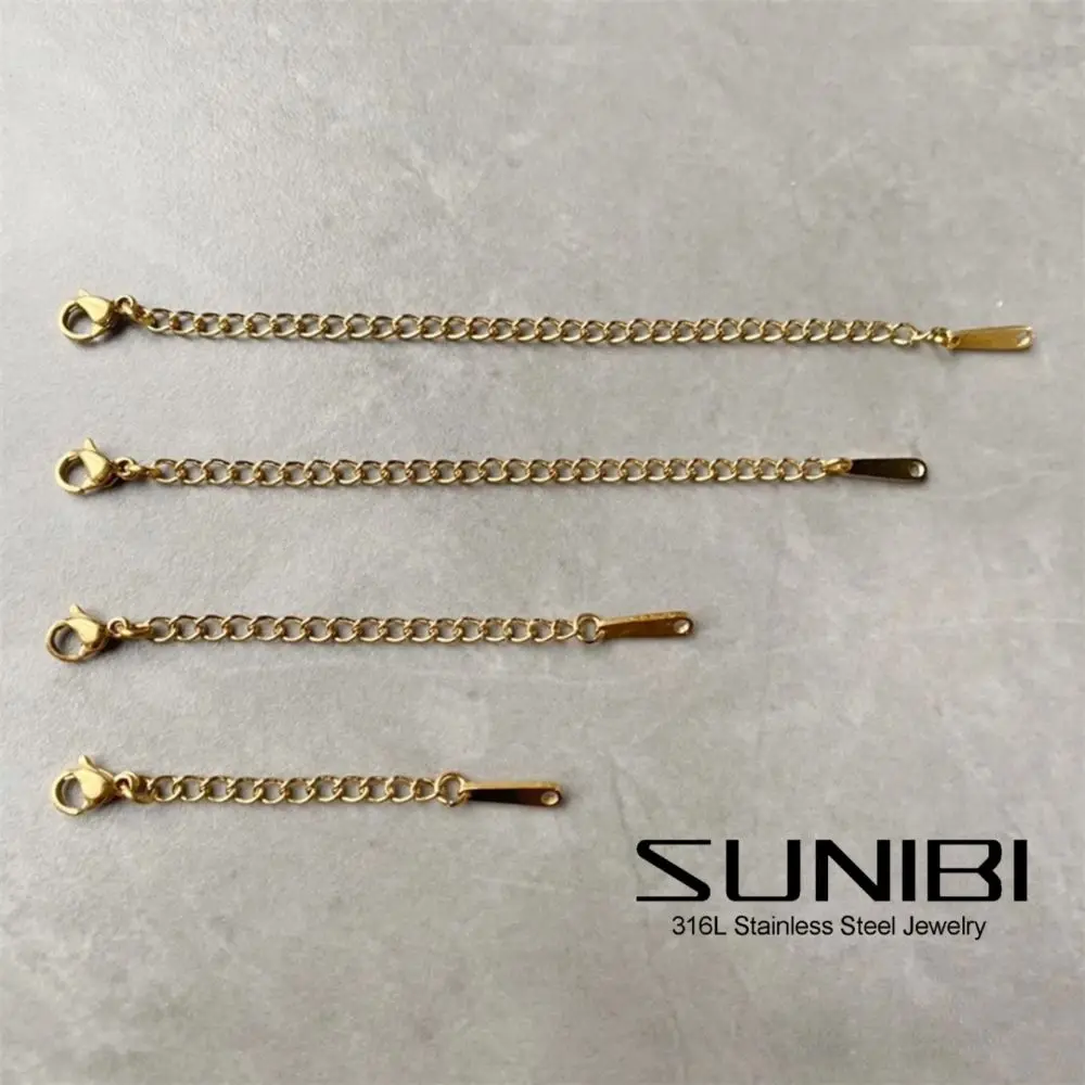 SUNIBI Extended Extension Tail Chain Stainless Steel Lobster Clasps Connector For Bracelet Necklace Jewelry Making
SUNIBI Extended Extension Tail Chain Stainless Steel Lobster Clasps Connector For Bracelet Necklace Jewelry Making