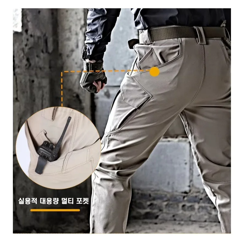 Уличные тактические брюки из мягкой оболочки, мужские водонепроницаемые толстые камуфляжные тактические комбинезоны, свободные эластичные ветрозащитные 
Уличные тактические брюки из мягкой оболочки, мужские водонепроницаемые толстые камуфляжные тактические комбинезоны, свободные эластичные ветрозащитные