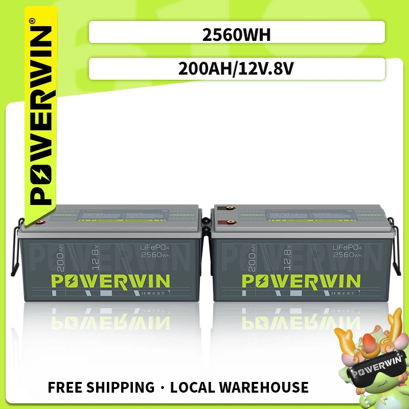 POWERWIN BT200 12 В 200 Ач LiFePO4 аккумулятор глубокого цикла, 2560 Втч, водонепроницаемость IP65, 5000 циклов, 100 А BMS, идеально подходит для солнечной энергии (2 шт.)
POWERWIN BT200 12 В 200 Ач LiFePO4 аккумулятор глубокого цикла, 2560 Втч, водонепроницаемость IP65, 5000 циклов, 100 А BMS, идеально подходит для солнечной энергии (2 шт.)