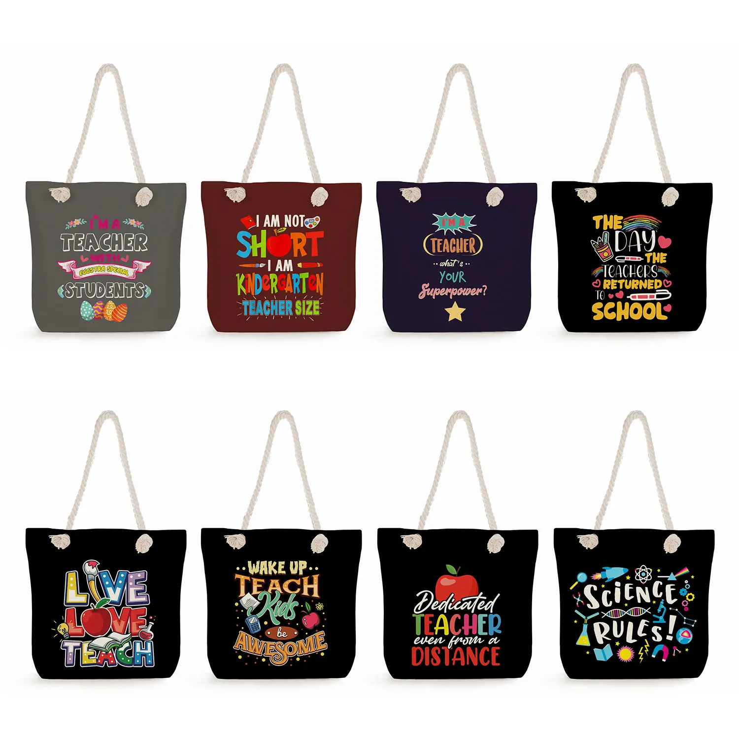 Eco Reusable Shoulder Cloth Book Bag Gift Handbags Teacher is My Superhero Black Shopping Totes Thick Rope Beach Bags Portable
Eco Reusable Shoulder Cloth Book Bag Gift Handbags Teacher is My Superhero Black Shopping Totes Thick Rope Beach Bags Portable