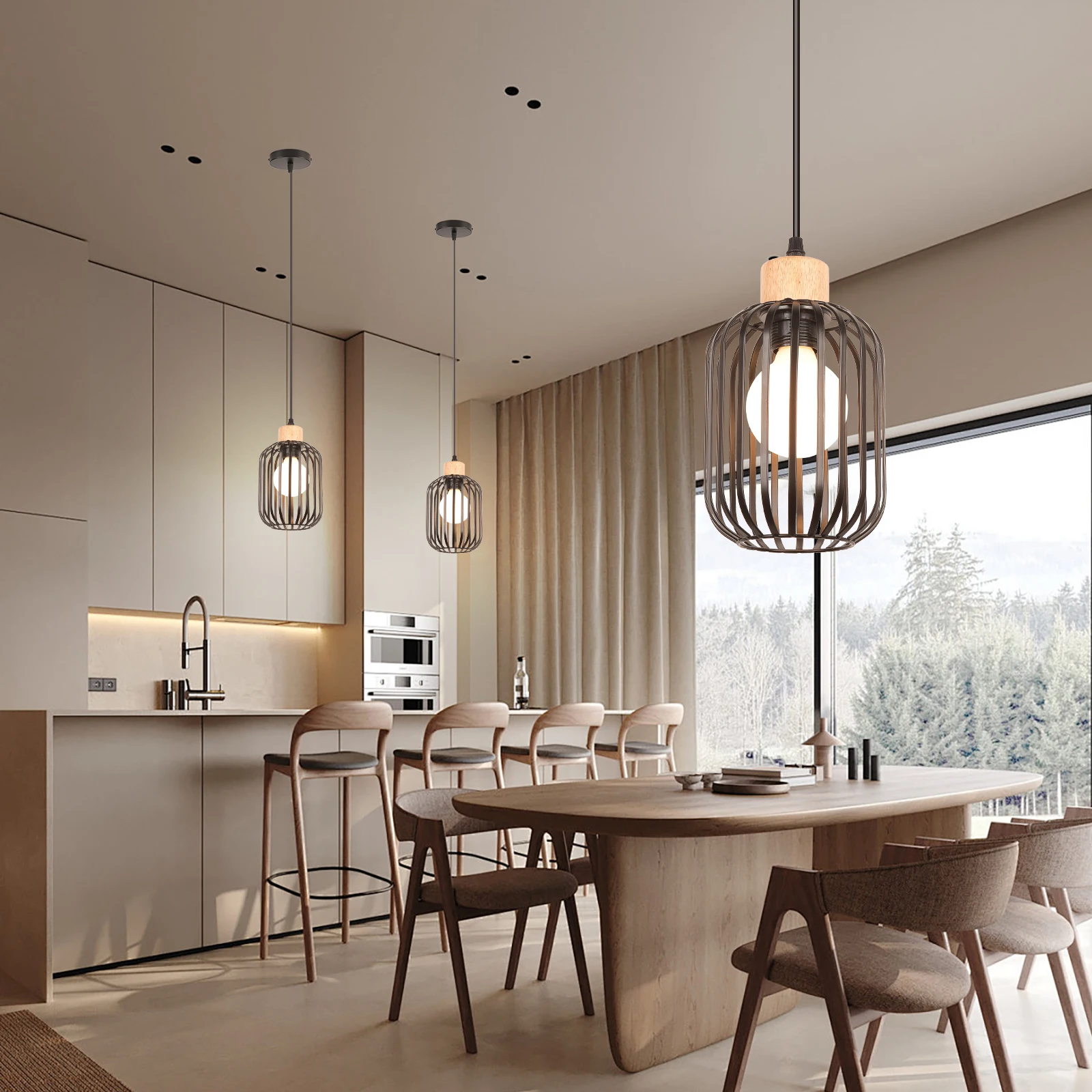 Nordic-Style Wooden Frame Pendant Lamp For Simple And Modern Restaurant Kitchen Bar Area Lighting Fixture
Nordic-Style Wooden Frame Pendant Lamp For Simple And Modern Restaurant Kitchen Bar Area Lighting Fixture