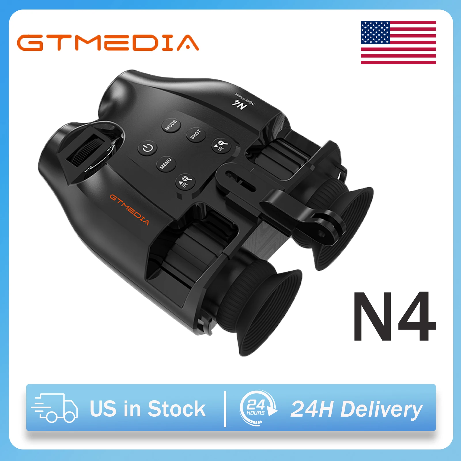 GTMEDIA N4 Night Vision Monocular 5X Digital Zoom 300 Meter FHD 1080p Video Recording 7-Level Adjustable Outdoor Hunting Wildl
GTMEDIA N4 Night Vision Monocular 5X Digital Zoom 300 Meter FHD 1080p Video Recording 7-Level Adjustable Outdoor Hunting Wildl