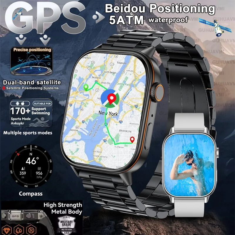 Military 10ATM Waterproof Smart Watch GPS track Compass sapphire glass HD Bluetooth Call Heart rate Sports Smart Watch 2025 New
Military 10ATM Waterproof Smart Watch GPS track Compass sapphire glass HD Bluetooth Call Heart rate Sports Smart Watch 2025 New